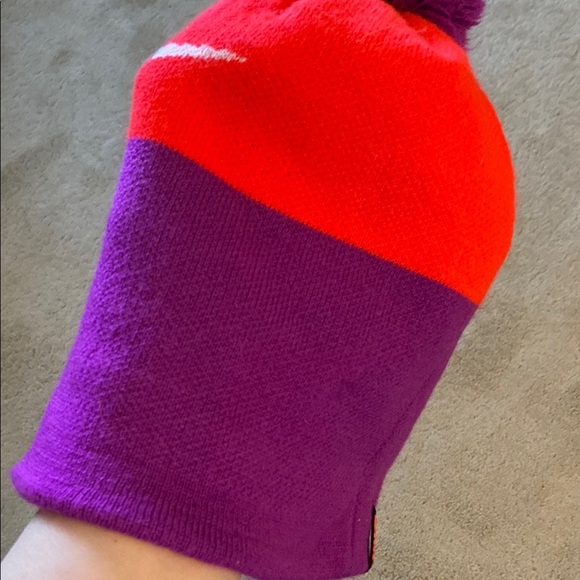 Nike Kids Orange and Purple Beanie and Gloves Set - Picture 11 of 13